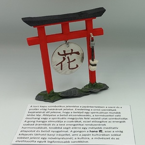 Torii kapu gonggal - Japánkert kiegészítő - otthon & életmód - dekoráció - asztal és polc dekoráció - japánkert - Meska.hu