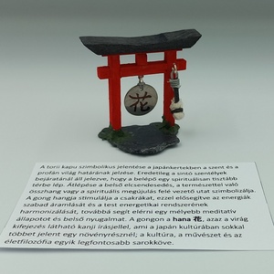 Kis torii kapu gonggal - Japánkert kiegészítő - otthon & életmód - dekoráció - asztal és polc dekoráció - japánkert - Meska.hu