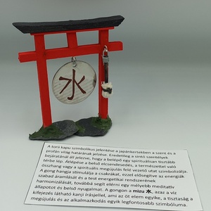 Torii kapu gonggal - Japánkert kiegészítő - otthon & életmód - dekoráció - asztal és polc dekoráció - japánkert - Meska.hu