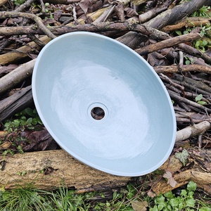 Kerámia mosdótál ovális  - otthon & életmód - fürdőszoba - mosdótál - Meska.hu