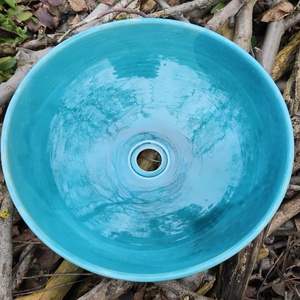 Kerámia mosdótál turkiz - otthon & életmód - fürdőszoba - mosdótál - Meska.hu