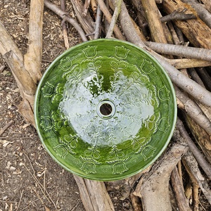 Tulipános kerámia mosdótál , Otthon & Életmód, Fürdőszoba, Mosdótál, , MESKA