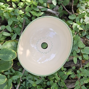 Kerámia mosdótál mentazöld, Otthon & Életmód, Fürdőszoba, Mosdótál, Kerámia, MESKA