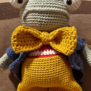 Horgolt béka kobakján léggyel, Játék & Sport, Plüssállat & Játékfigura, Béka, Horgolás, Varrás, MESKA