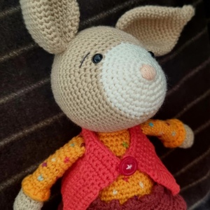 Horgolt csáléfülü nyúl - játék & sport - plüssállat & játékfigura - nyuszi - Meska.hu