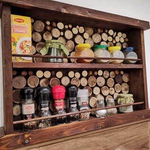 Egyedi fa fali fűszertartó polc - otthon & életmód - konyhafelszerelés, tálalás - konyhai tárolás - fűszertartó - Meska.hu