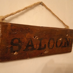 Saloon western fali tábla - otthon & életmód - dekoráció - dísztárgy - Meska.hu