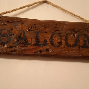 Saloon western fali tábla - otthon & életmód - dekoráció - dísztárgy - Meska.hu