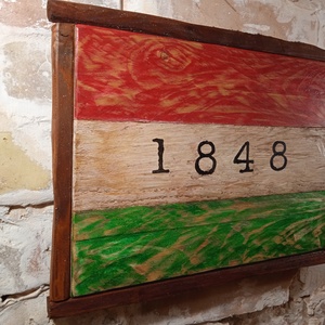 1848-as fából készült zászló - otthon & életmód - dekoráció - fali és függő dekoráció - falra akasztható dekor - Meska.hu