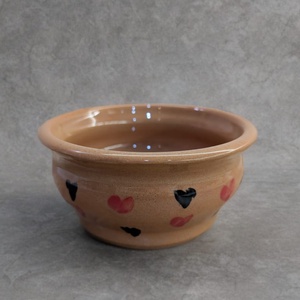 Szívecskés kerámia tál - otthon & életmód - dekoráció - asztal és polc dekoráció - dekorációs tál, tartó - Meska.hu