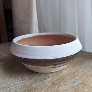Csíkos kerámia tál , Otthon & Életmód, Dekoráció, Asztal és polc dekoráció, Dekorációs tál, tartó, Agyagozás, Kerámia, MESKA