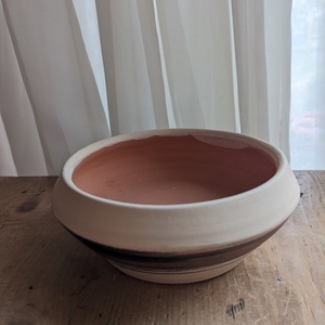 Csíkos kerámia tál  - otthon & életmód - dekoráció - asztal és polc dekoráció - dekorációs tál, tartó - Meska.hu