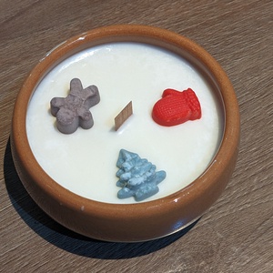 Kerámia gyertya  - karácsony - karácsonyi lakásdekoráció - karácsonyi illatgyertya, mécses - Meska.hu