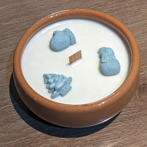 Kerámia gyertya  - karácsony - karácsonyi lakásdekoráció - karácsonyi illatgyertya, mécses - Meska.hu