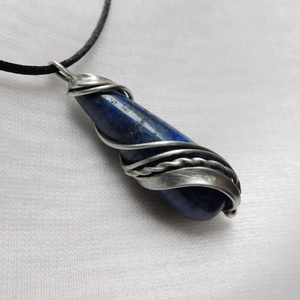 Lápisz lazuli csepp medál - ékszer - nyaklánc - medálos nyaklánc - Meska.hu