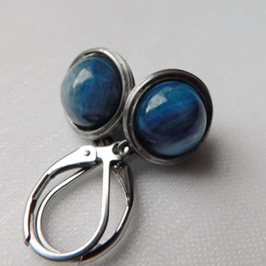 Kianit fülbevaló, Ékszer, Fülbevaló, Lógó fülbevaló, Ékszerkészítés, Fémmegmunkálás, MESKA