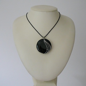 Fekete turmalin medál - ékszer - nyaklánc - medálos nyaklánc - Meska.hu