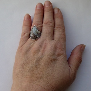 Botswana achát gyűrű, Ékszer, Gyűrű, Szoliter gyűrű, Ékszerkészítés, Fémmegmunkálás, MESKA
