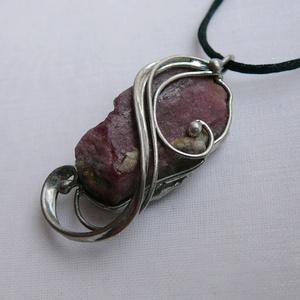 Rubin medál - ékszer - nyaklánc - medálos nyaklánc - Meska.hu