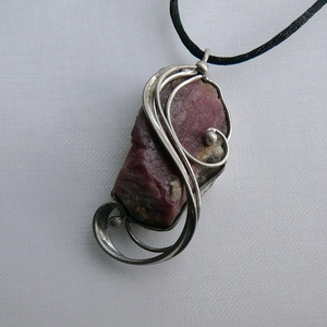 Rubin medál - ékszer - nyaklánc - medálos nyaklánc - Meska.hu