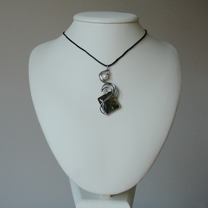 Labradorit medál, Ékszer, Nyaklánc, Medál, Ékszerkészítés, Fémmegmunkálás, MESKA