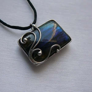 Labradorit medál - ékszer - nyaklánc - medál - Meska.hu