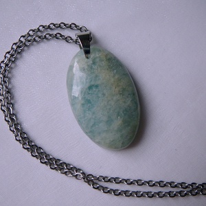 Akvamarin medálos nyaklánc - ékszer - nyaklánc - medál - Meska.hu