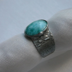 Larimár gyűrű - Meska.hu