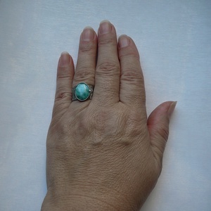 Larimár gyűrű - ékszer - gyűrű - szoliter gyűrű - Meska.hu