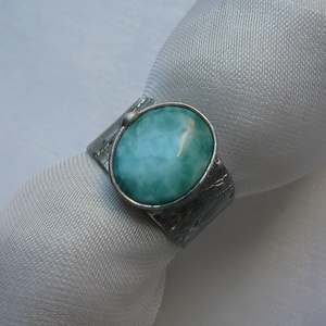 Larimár gyűrű - ékszer - gyűrű - szoliter gyűrű - Meska.hu