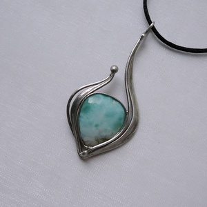 Larimár medál - ékszer - nyaklánc - medálos nyaklánc - Meska.hu