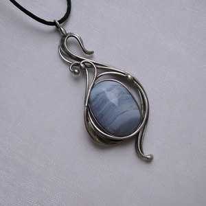 Kalcedon medál - ékszer - nyaklánc - medálos nyaklánc - Meska.hu
