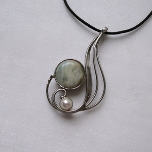 Akvamarin medál - ékszer - nyaklánc - medálos nyaklánc - Meska.hu