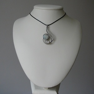 Akvamarin medál - ékszer - nyaklánc - medálos nyaklánc - Meska.hu