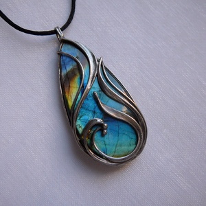 Labradorit medál - ékszer - nyaklánc - medál - Meska.hu