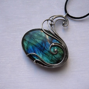 Labradorit medál - ékszer - nyaklánc - medál - Meska.hu