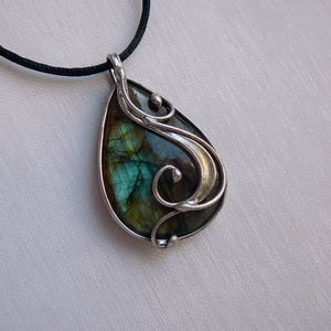 Labradorit medál - ékszer - nyaklánc - medál - Meska.hu