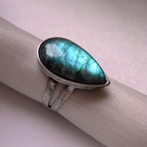 Labradorit gyűrű - ékszer - gyűrű - szoliter gyűrű - Meska.hu