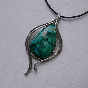 Azúr-malachit medál - ékszer - nyaklánc - medálos nyaklánc - Meska.hu