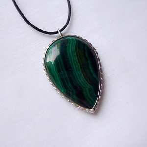 Malachit medál - ékszer - nyaklánc - medálos nyaklánc - Meska.hu