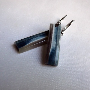 Kék opál fülbevaló, Ékszer, Fülbevaló, Lógó csepp fülbevaló, Ékszerkészítés, MESKA