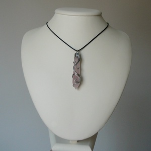 Rózsakvarc inga medál - ékszer - nyaklánc - medálos nyaklánc - Meska.hu