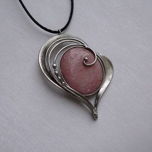 Thulit szív medál - ékszer - nyaklánc - medálos nyaklánc - Meska.hu