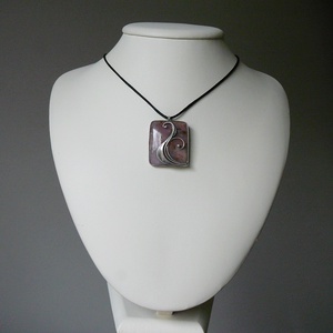 Rózsaszín opál medál - ékszer - nyaklánc - medálos nyaklánc - Meska.hu