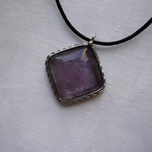 Ametiszt medál - ékszer - nyaklánc - medálos nyaklánc - Meska.hu