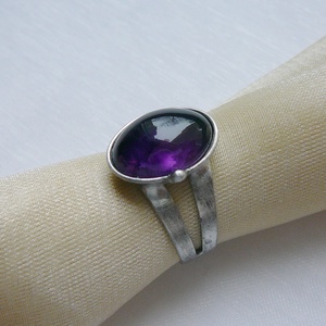 Ametiszt gyűrű, Ékszer, Gyűrű, Statement gyűrű, Ékszerkészítés, Fémmegmunkálás, MESKA