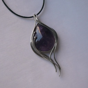 Ametiszt medál - ékszer - nyaklánc - medálos nyaklánc - Meska.hu