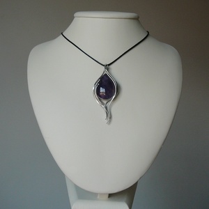 Ametiszt medál - ékszer - nyaklánc - medálos nyaklánc - Meska.hu