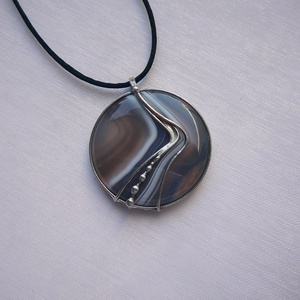 Achát medál - ékszer - nyaklánc - medálos nyaklánc - Meska.hu