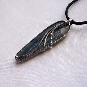 Kianit medál, Ékszer, Nyaklánc, Medálos nyaklánc, Ékszerkészítés, Fémmegmunkálás, MESKA